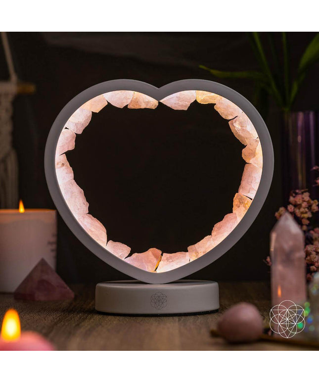 Love Magnet - Rose Quartz Heart Lamp