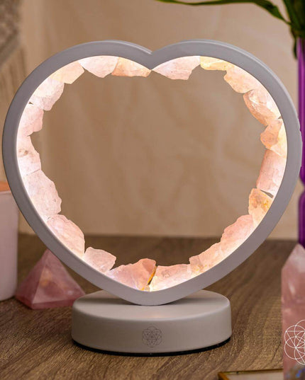 Love Magnet - Rose Quartz Heart Lamp