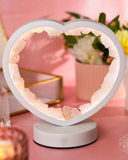 Love Magnet - Rose Quartz Heart Lamp