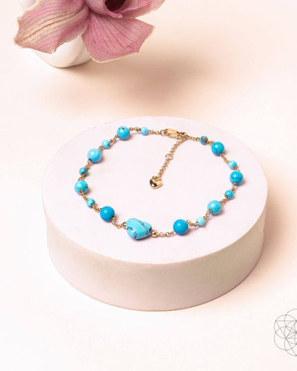 Luminous Glow - The Turquoise and Pearl Anklets of Love