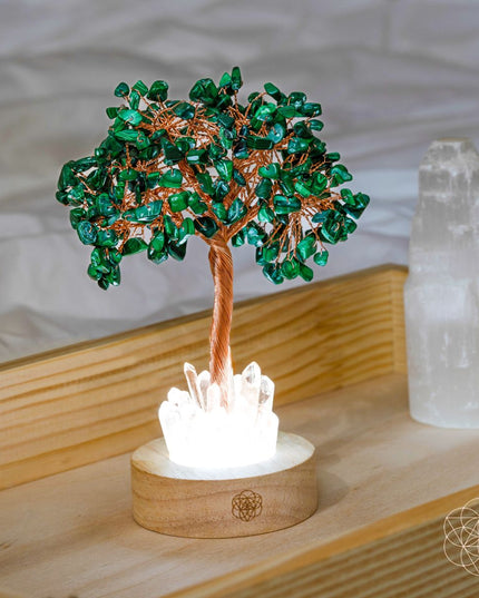 Malachite Anxiety Tree Lamp