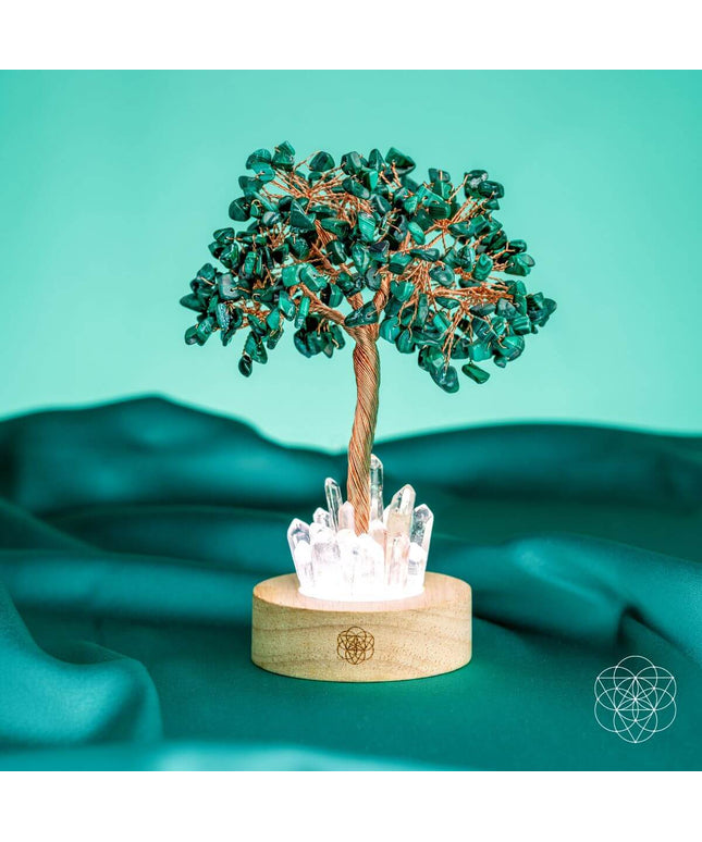 Malachite Anxiety Tree Lamp