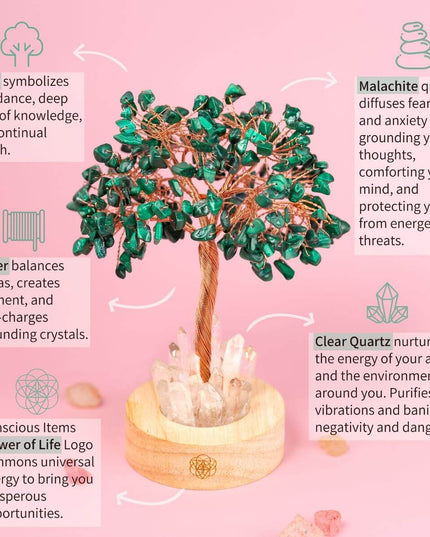 Malachite Anxiety Tree Lamp