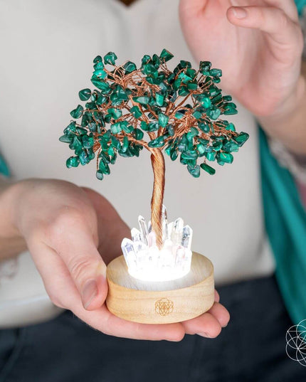 Malachite Anxiety Tree Lamp
