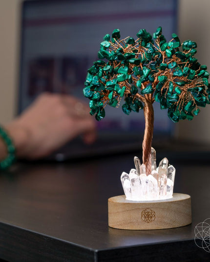 Malachite Anxiety Tree Lamp