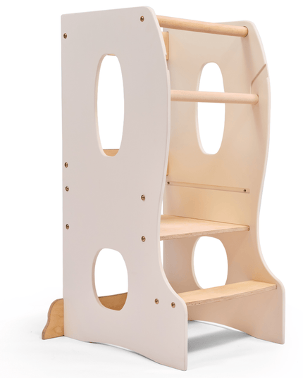 Stable Montessori Tower: Wooden Growing Chair - Ivory