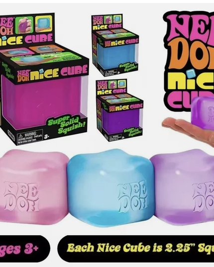 NeeDoh Nice Cube Sensory Squishy Fidget Toy Stress Relief Assorted