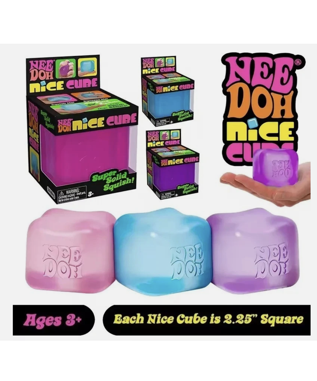 NeeDoh Nice Cube Sensory Squishy Fidget Toy Stress Relief Assorted