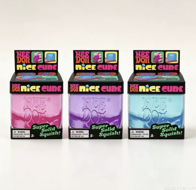 NeeDoh Nice Cube Sensory Squishy Fidget Toy Stress Relief Assorted