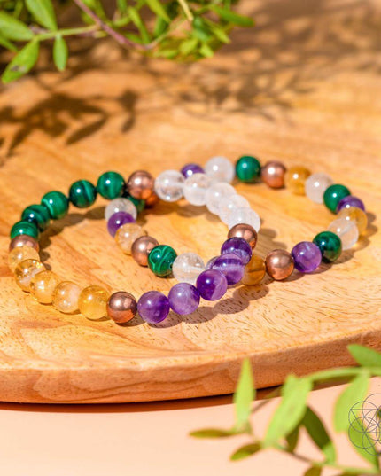 Powerhouse of Wealth Manifestation - Crystal Quartet Bracelet Set
