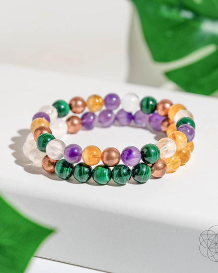 Powerhouse of Wealth Manifestation - Crystal Quartet Bracelet Set