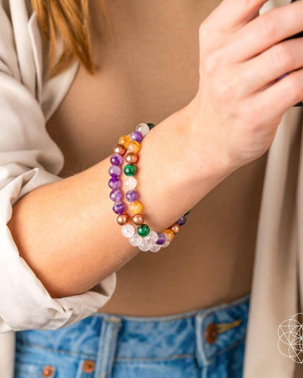 Powerhouse of Wealth Manifestation - Crystal Quartet Bracelet Set