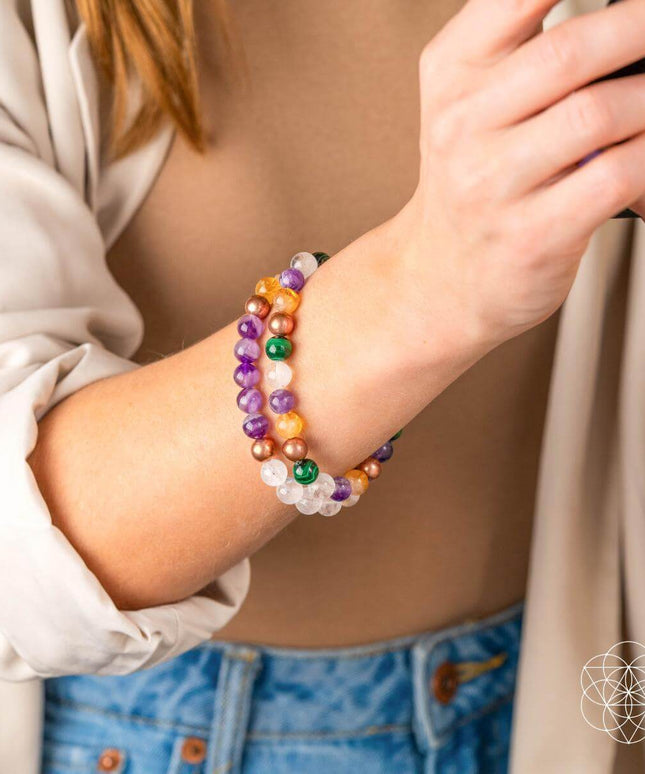 Powerhouse of Wealth Manifestation - Crystal Quartet Bracelet Set