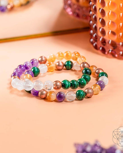 Powerhouse of Wealth Manifestation - Crystal Quartet Bracelet Set