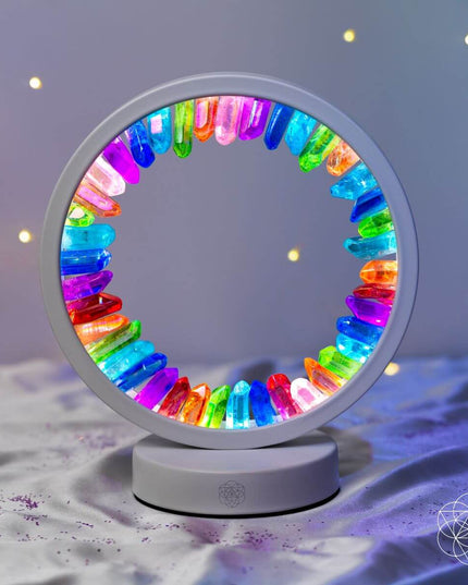 Rainbow After the Storm - Clear Quartz Lamp of Hope