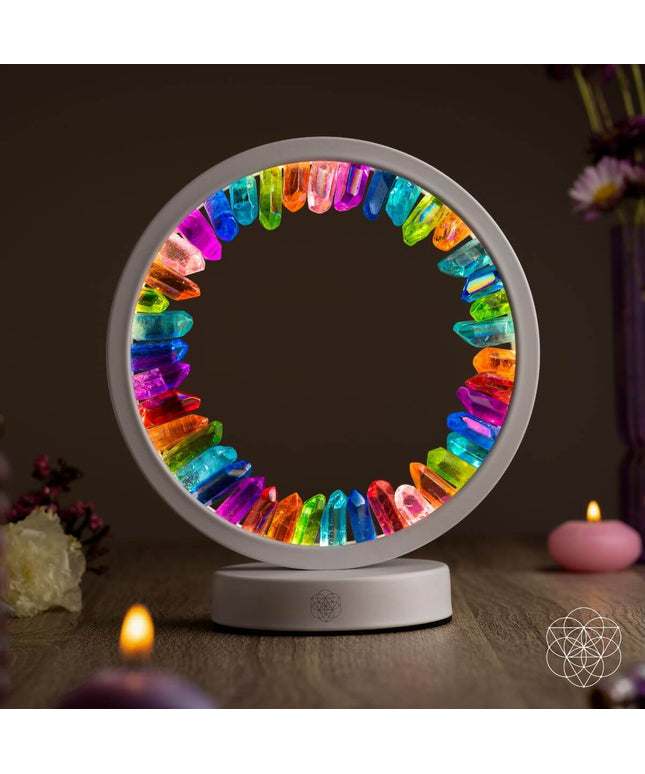 Rainbow After the Storm - Clear Quartz Lamp of Hope