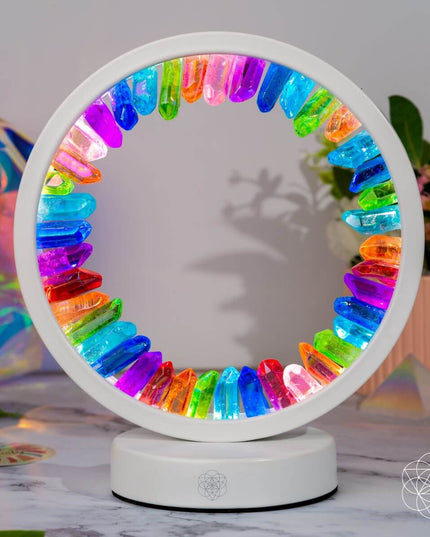 Rainbow After the Storm - Clear Quartz Lamp of Hope