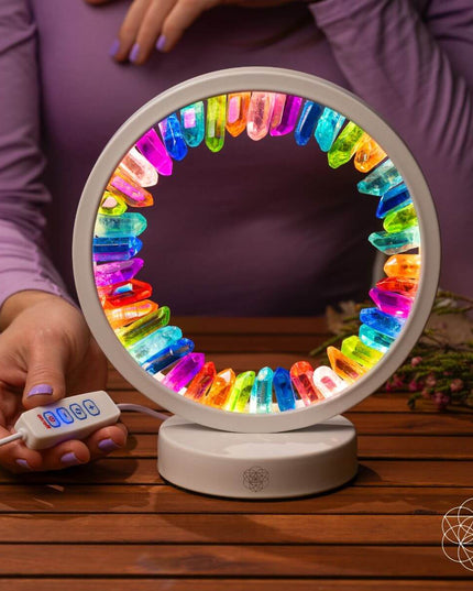Rainbow After the Storm - Clear Quartz Lamp of Hope