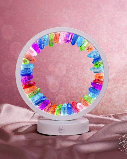 Rainbow After the Storm - Clear Quartz Lamp of Hope