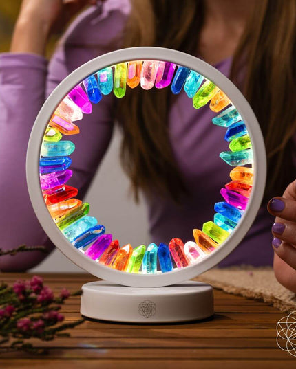 Rainbow After the Storm - Clear Quartz Lamp of Hope