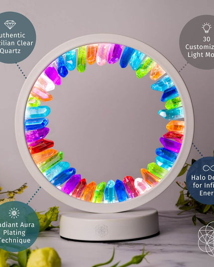 Rainbow After the Storm - Clear Quartz Lamp of Hope
