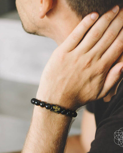 Rainbow Obsidian Protection Bracelet