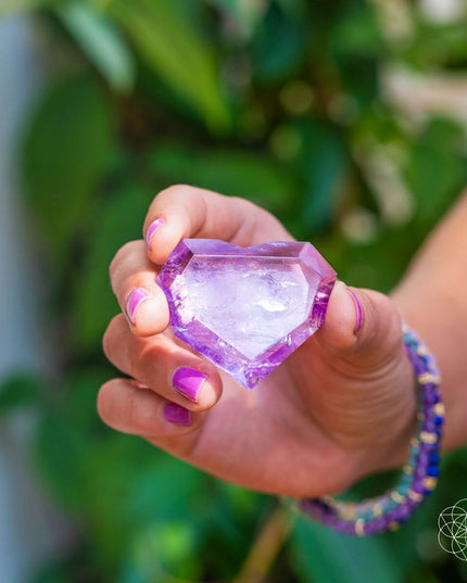Royal Diamond Heart - Brazilian Amethyst for Manifestation