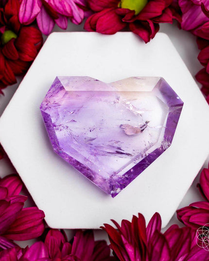 Royal Diamond Heart - Brazilian Amethyst for Manifestation