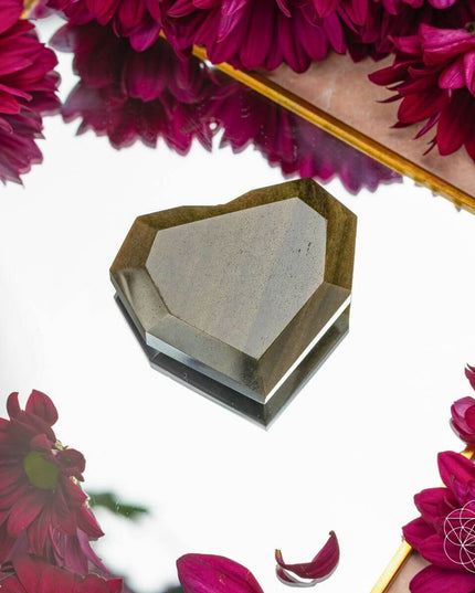 Royal Diamond Heart - Mexican Gold Obsidian for Protection