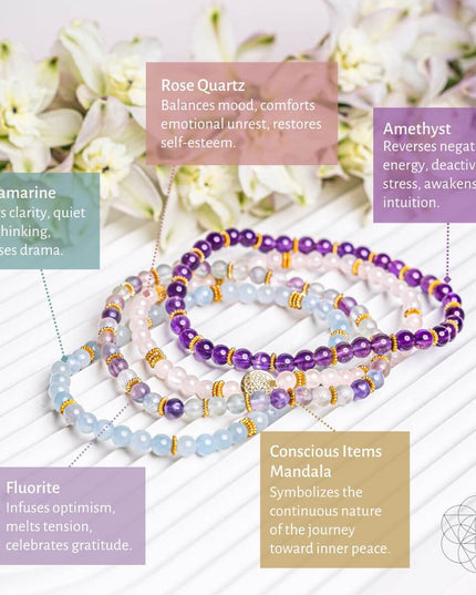 Soothing Anxiety-Free Bracelet Pack of 4