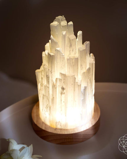 The Cleanse-All Selenite Lamp - 2 Pounds of Healing Power