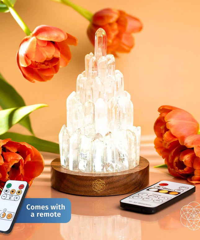 The Clear Quartz Manifestation Tower Lamp
