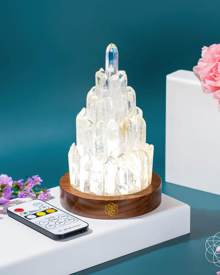 The Clear Quartz Manifestation Tower Lamp