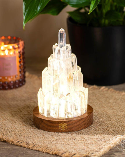 The Clear Quartz Manifestation Tower Lamp