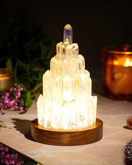 The Clear Quartz Manifestation Tower Lamp