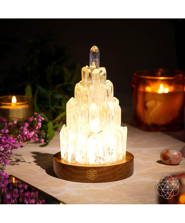 The Clear Quartz Manifestation Tower Lamp