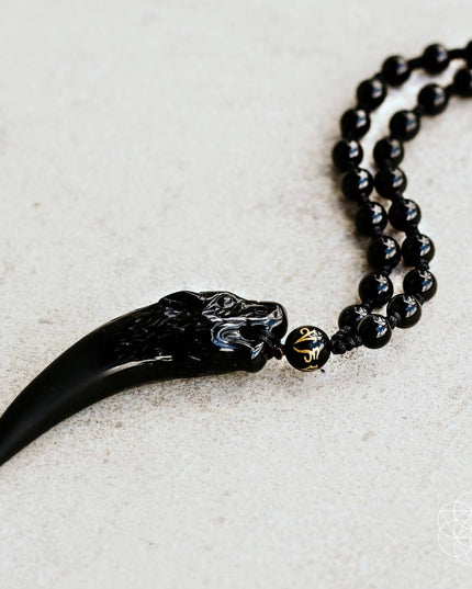The Obsidian Wolf Pendant