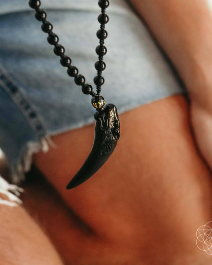 The Obsidian Wolf Pendant