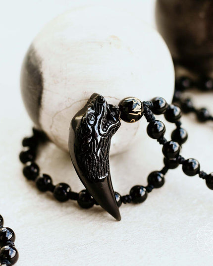 The Obsidian Wolf Pendant
