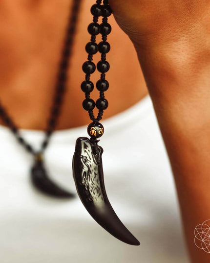 The Obsidian Wolf Pendant