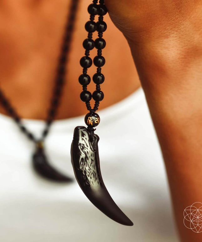 The Obsidian Wolf Pendant