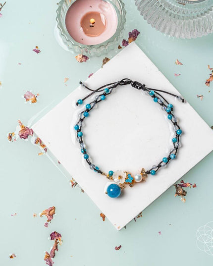 Triple Crystal Anklet of Positivity