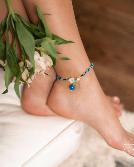 Triple Crystal Anklet of Positivity