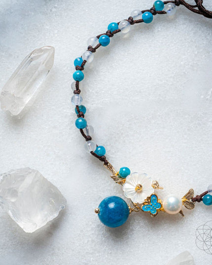 Triple Crystal Anklet of Positivity