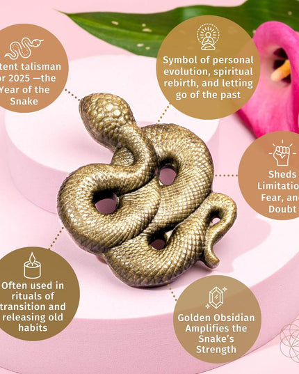 Unbroken: The Gold Obsidian Serpent Totem