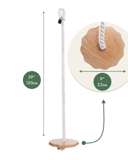 Wooden rope swing for kids