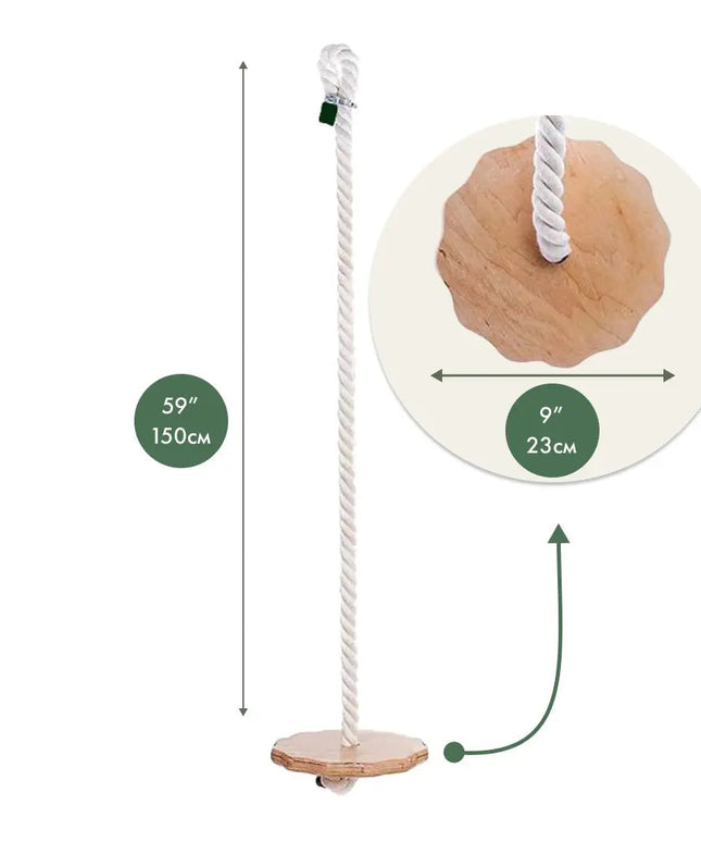 Wooden rope swing for kids